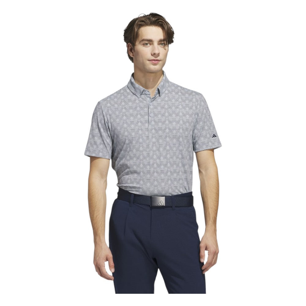 adidas Go-To Printed Stripe Golf Polo Shirt JP2329 – Image 2