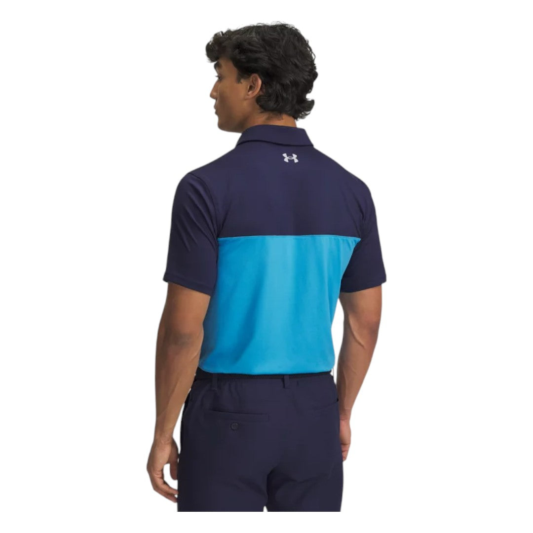 Under Armour Tee To Green Colour Block Golf Polo Shirt 1383139 – Image 2