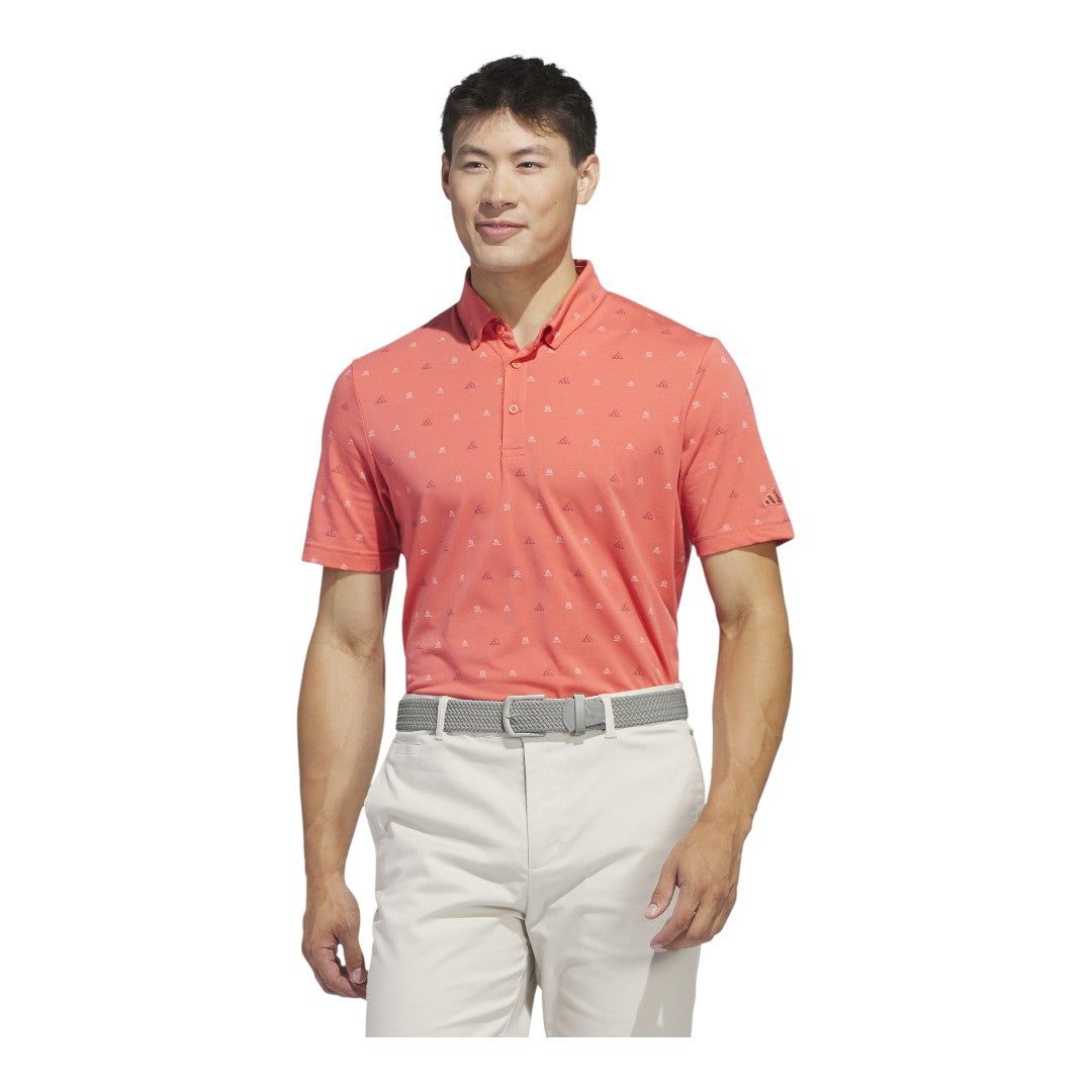 adidas Go-To Mini-Crest Golf Print Shirt IS7333 – Image 2