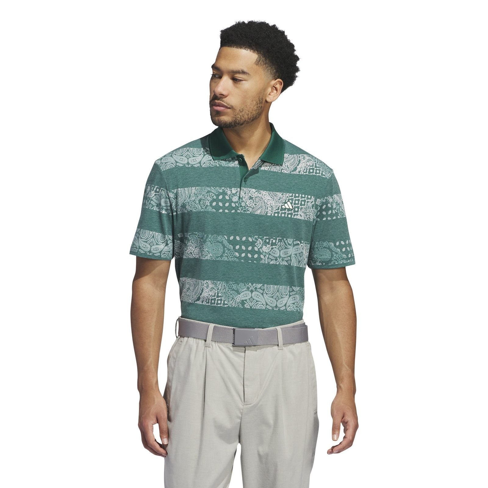 adidas Go-To Stripe Print Golf Polo IT2365 – Image 2