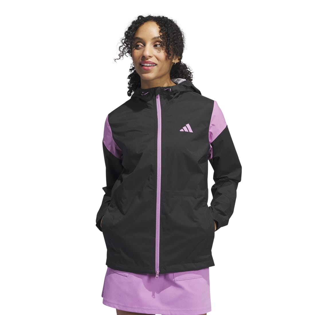 adidas Ladies Hooded Rain Golf Jacket IS9812 – Image 2