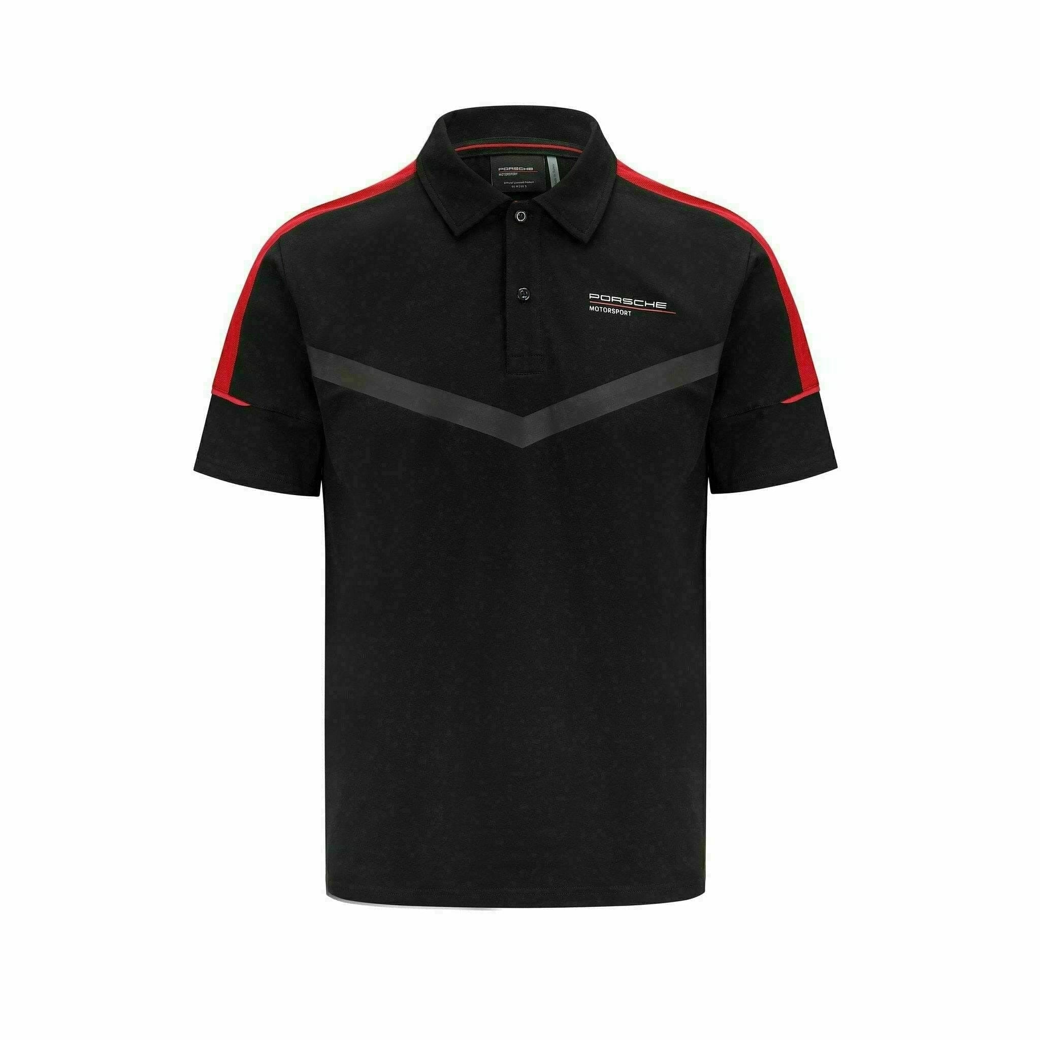 Porsche Motorsport Men's Fanwear Polo Shirt- Black