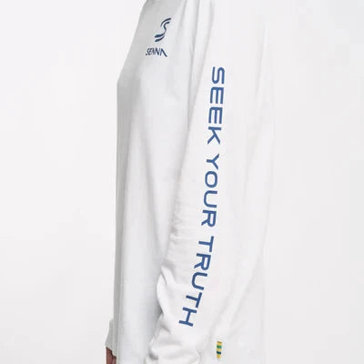 Ayrton Senna F1 Men's Legacy Long Sleeve T-Shirt - Navy/White – Image 5