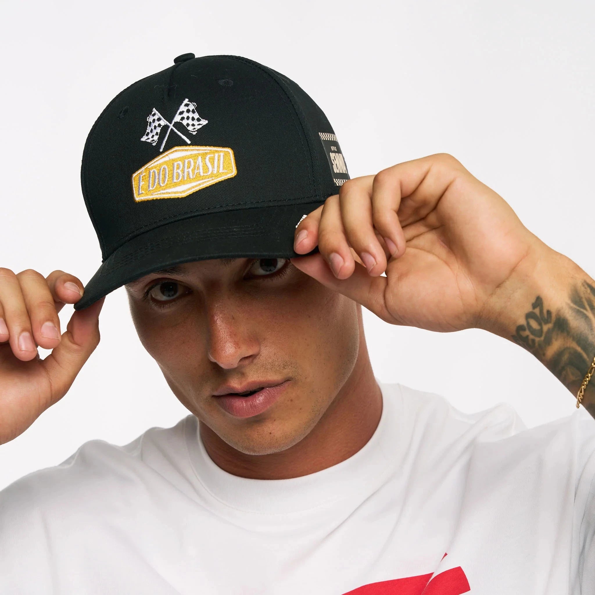 Ayrton Senna F1 Netflix Racing Baseball Hat - Black/Gray – Image 6
