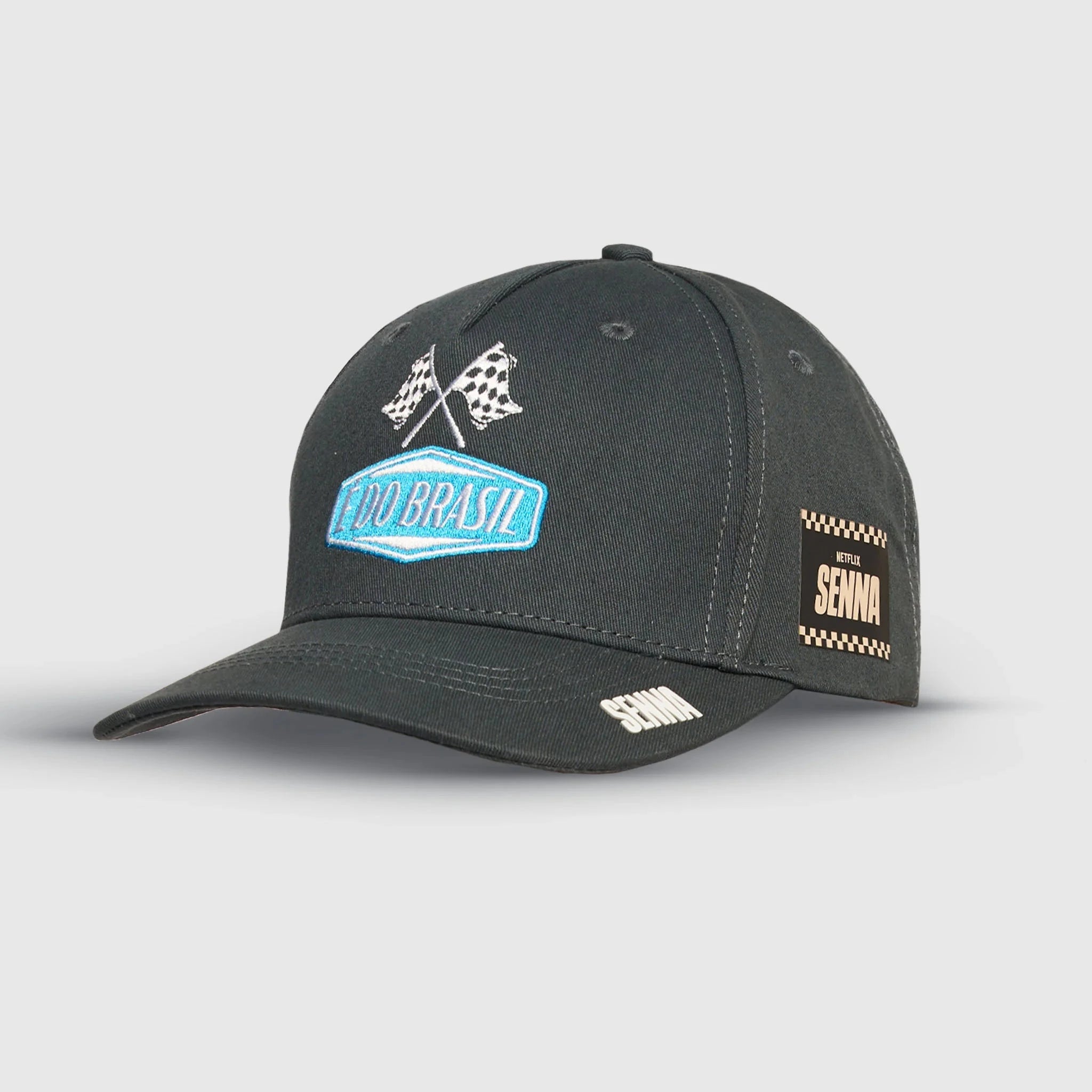Ayrton Senna F1 Netflix Racing Baseball Hat - Black/Gray