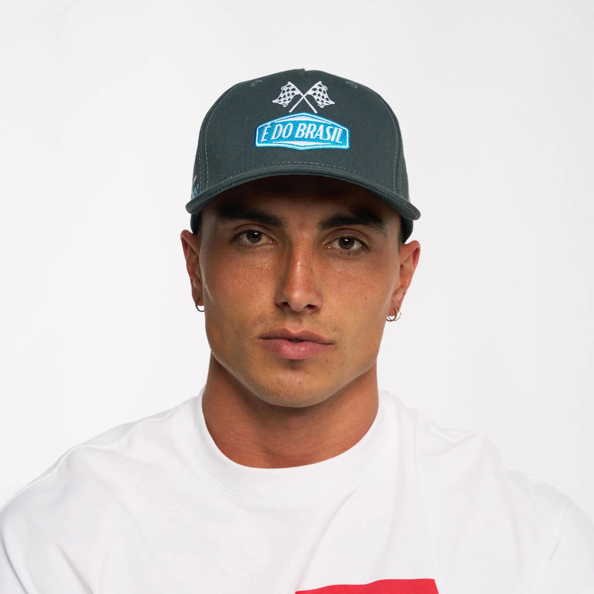 Ayrton Senna F1 Netflix Racing Baseball Hat - Black/Gray – Image 3