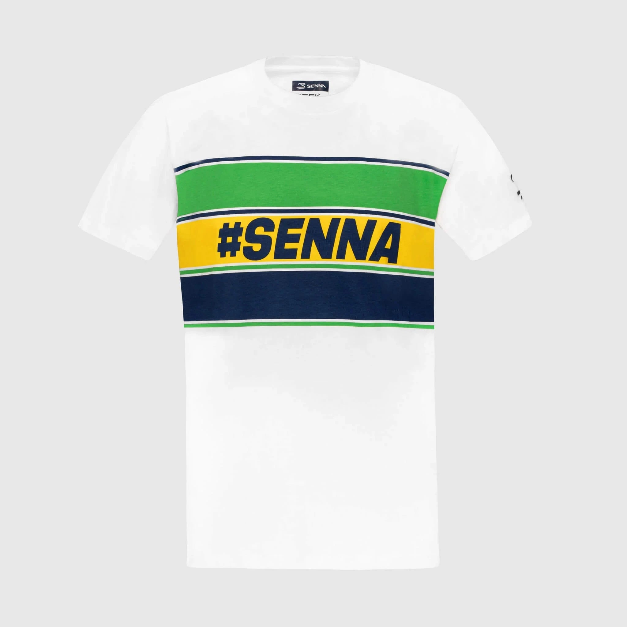 Ayrton Senna F1 Men's #Senna T-Shirt - Blue/Yellow/White – Image 3