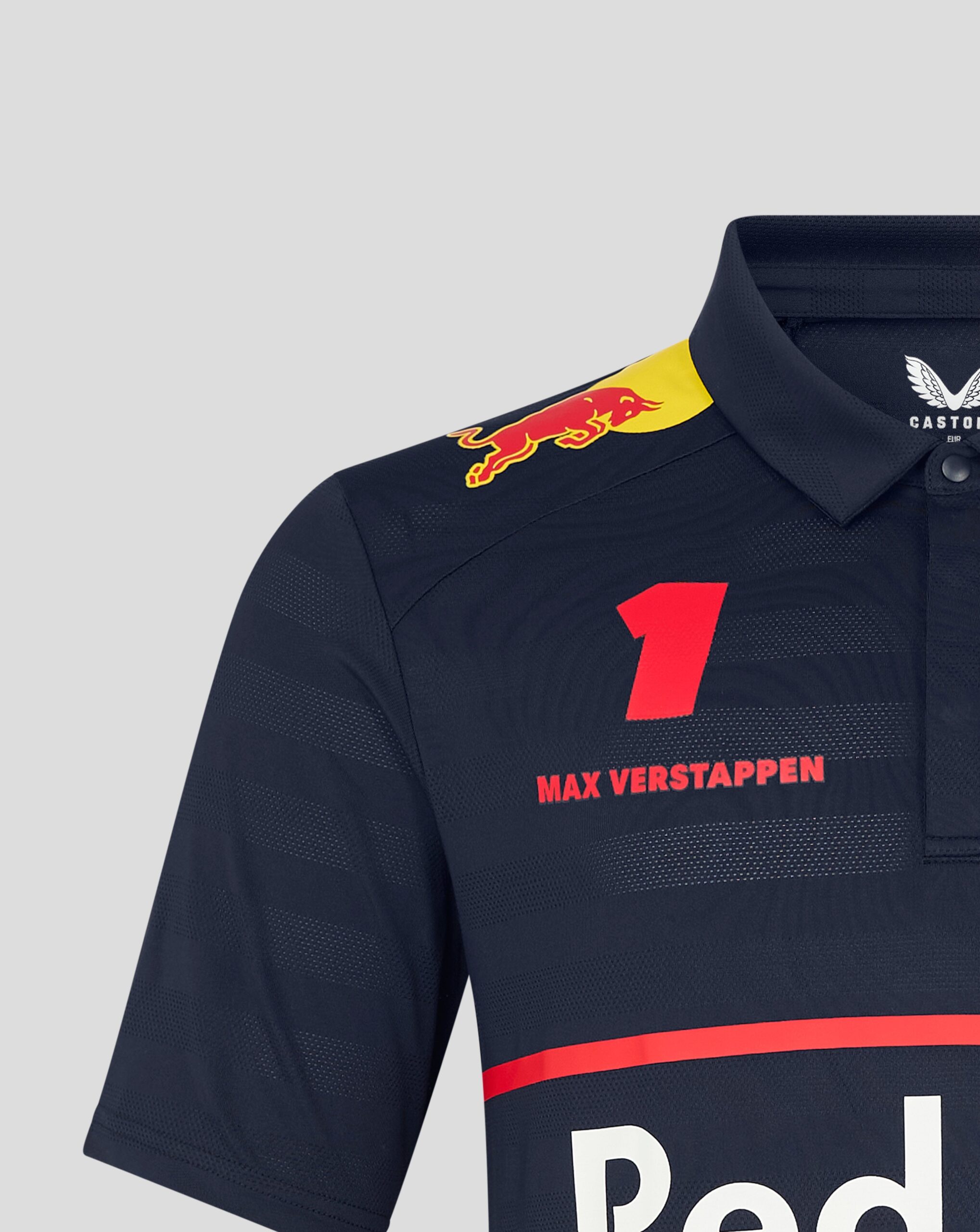 Red Bull Racing F1 Men's 2025 Max Verstappen Team Polo Shirt- Navy – Image 4
