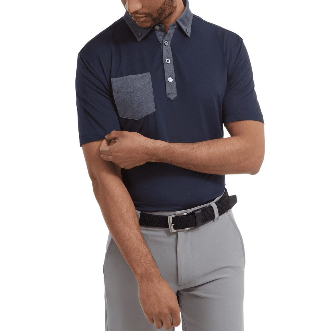 FootJoy Tonal Trim with Pocket Golf Shirt 88377 – Image 4