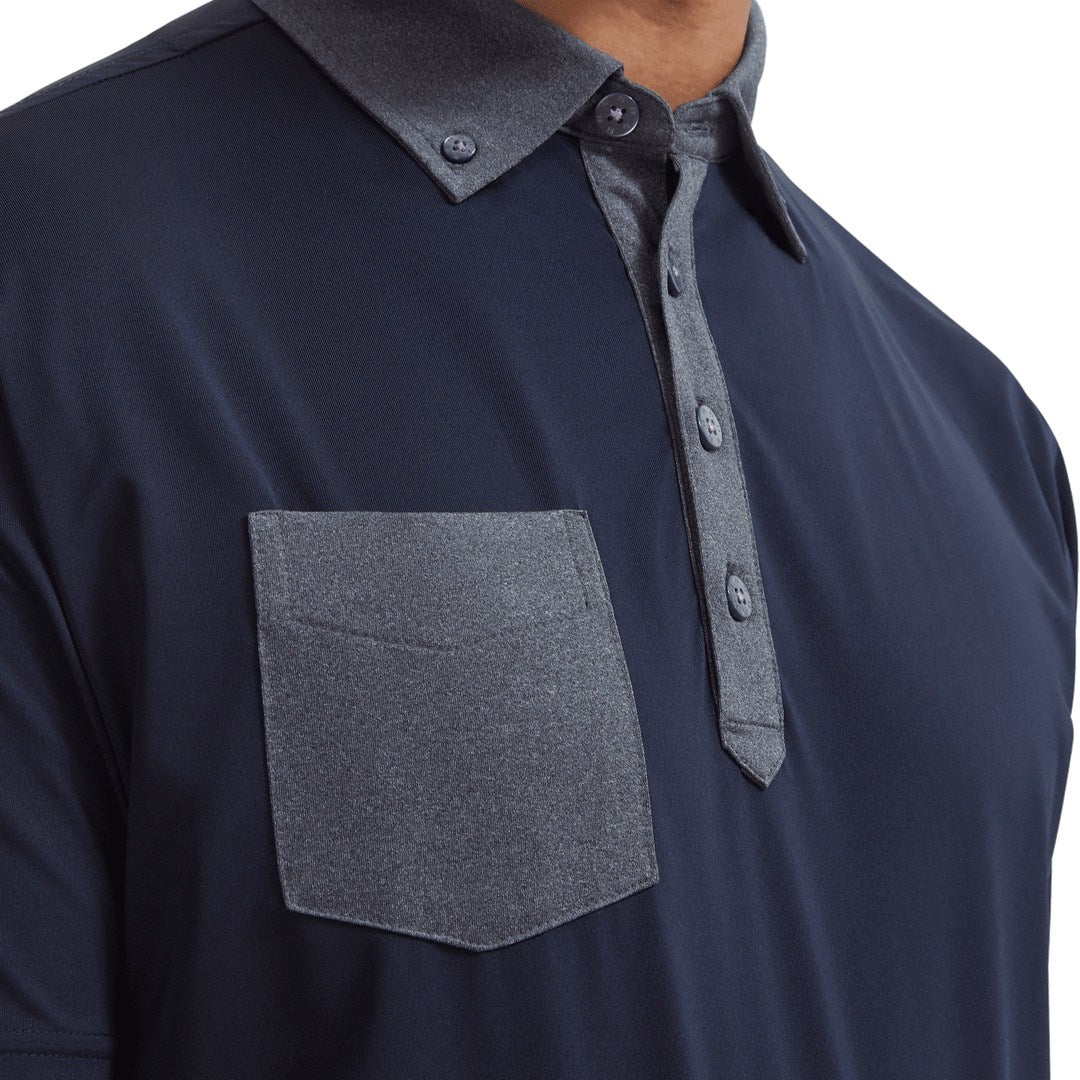 FootJoy Tonal Trim with Pocket Golf Shirt 88377 – Image 5