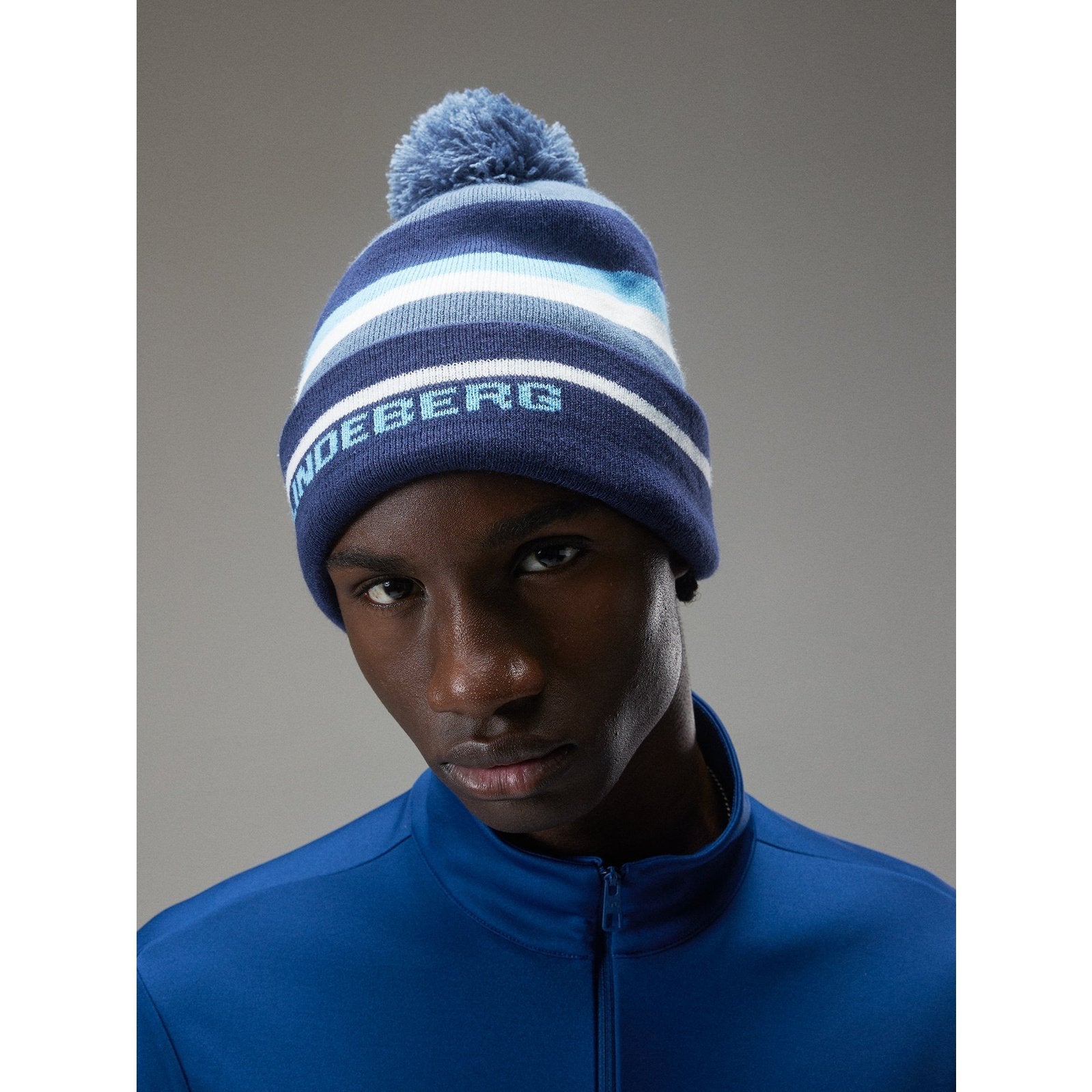 J.Lindeberg Stripe Golf Beanie GMAC07800