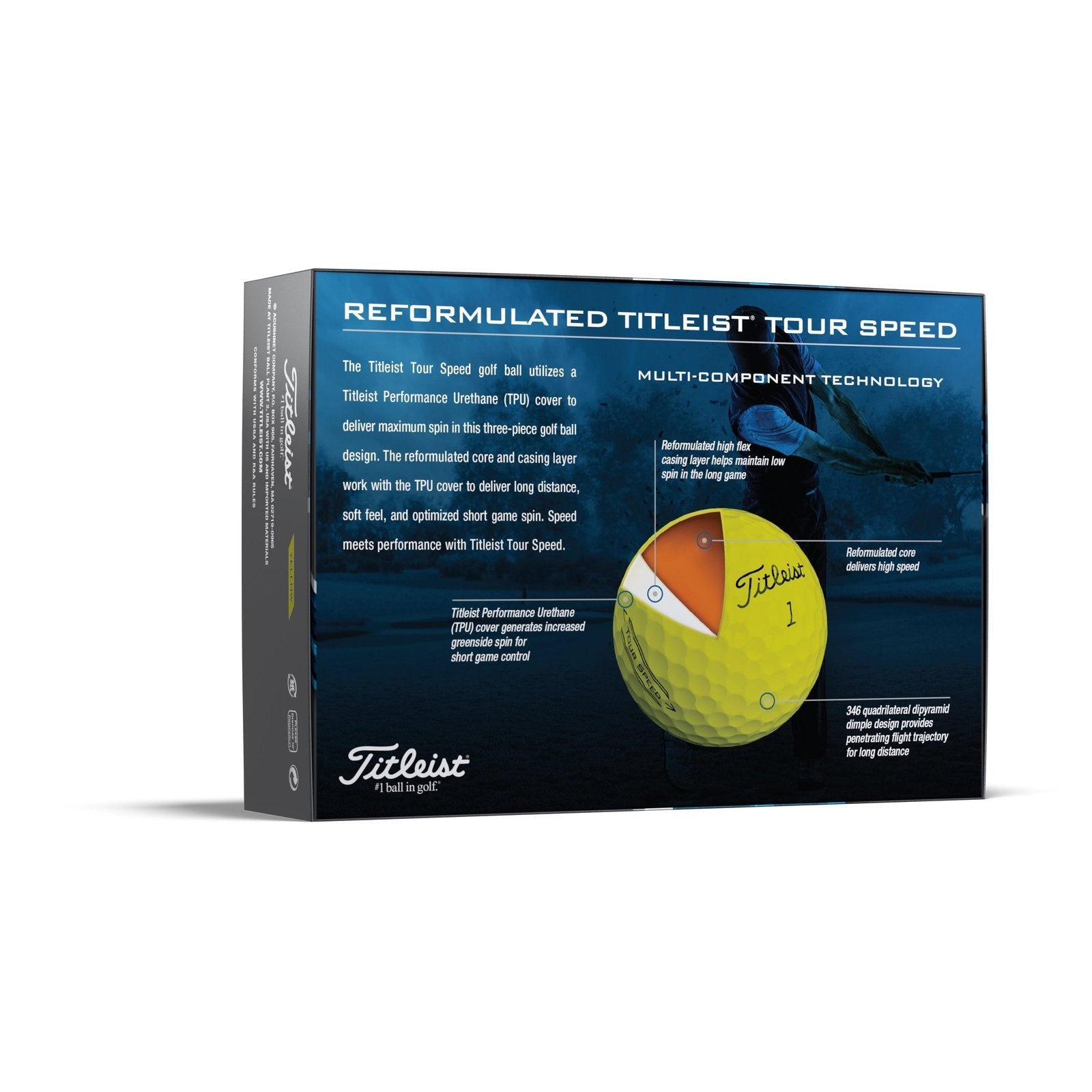Titleist Tour Speed Golf Balls | Yellow – Image 2